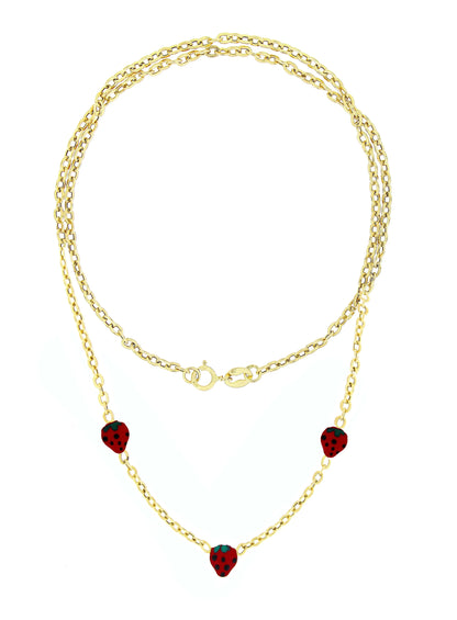 Lantisor copii "3 Capsunele" - Antonia Gold