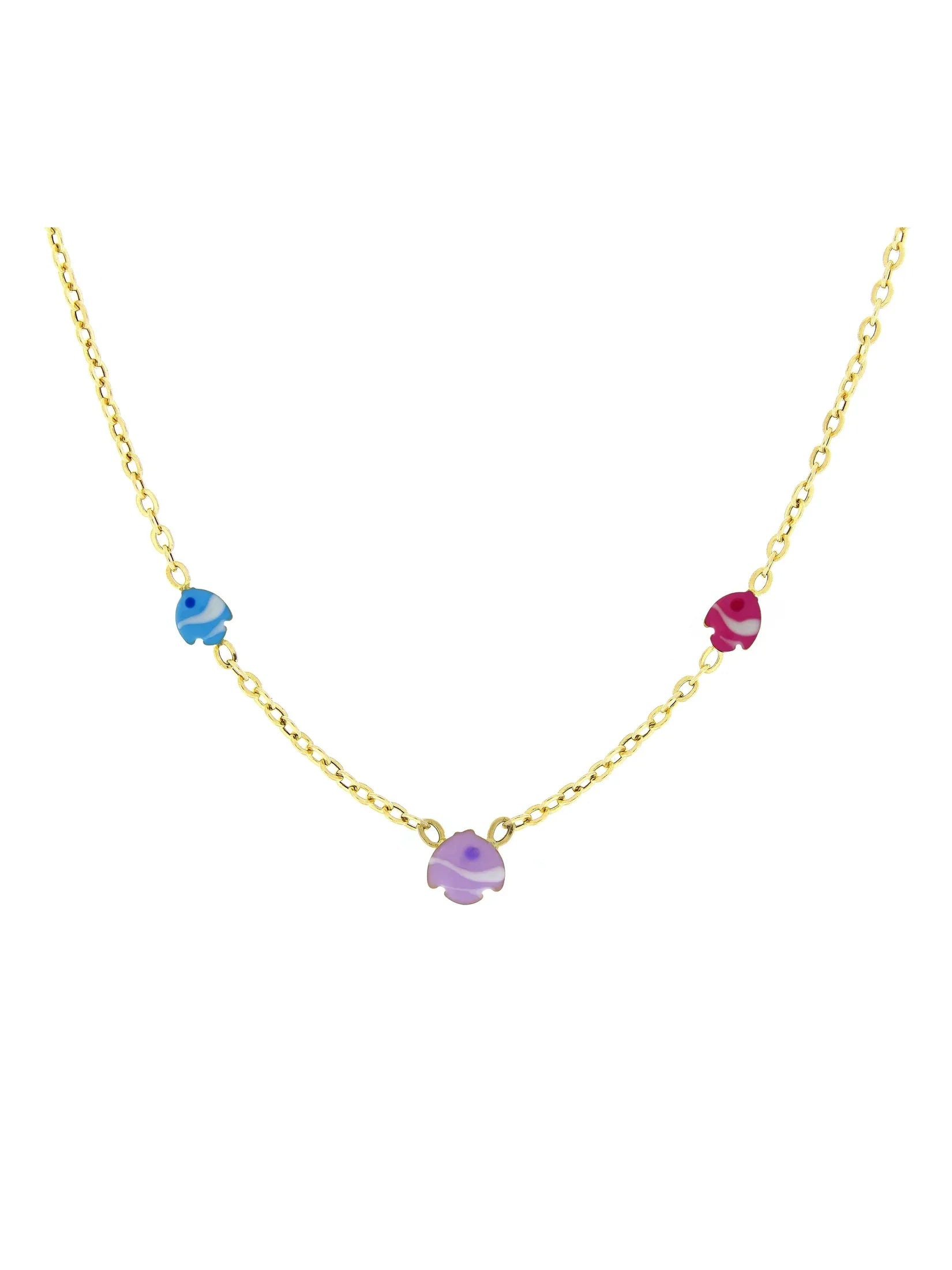 Lantisor " 3 Pestisori colorati" - Antonia Gold