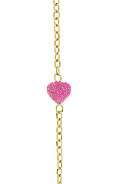 Lantisor copii " 5 Inimioare Colorate" - Antonia Gold