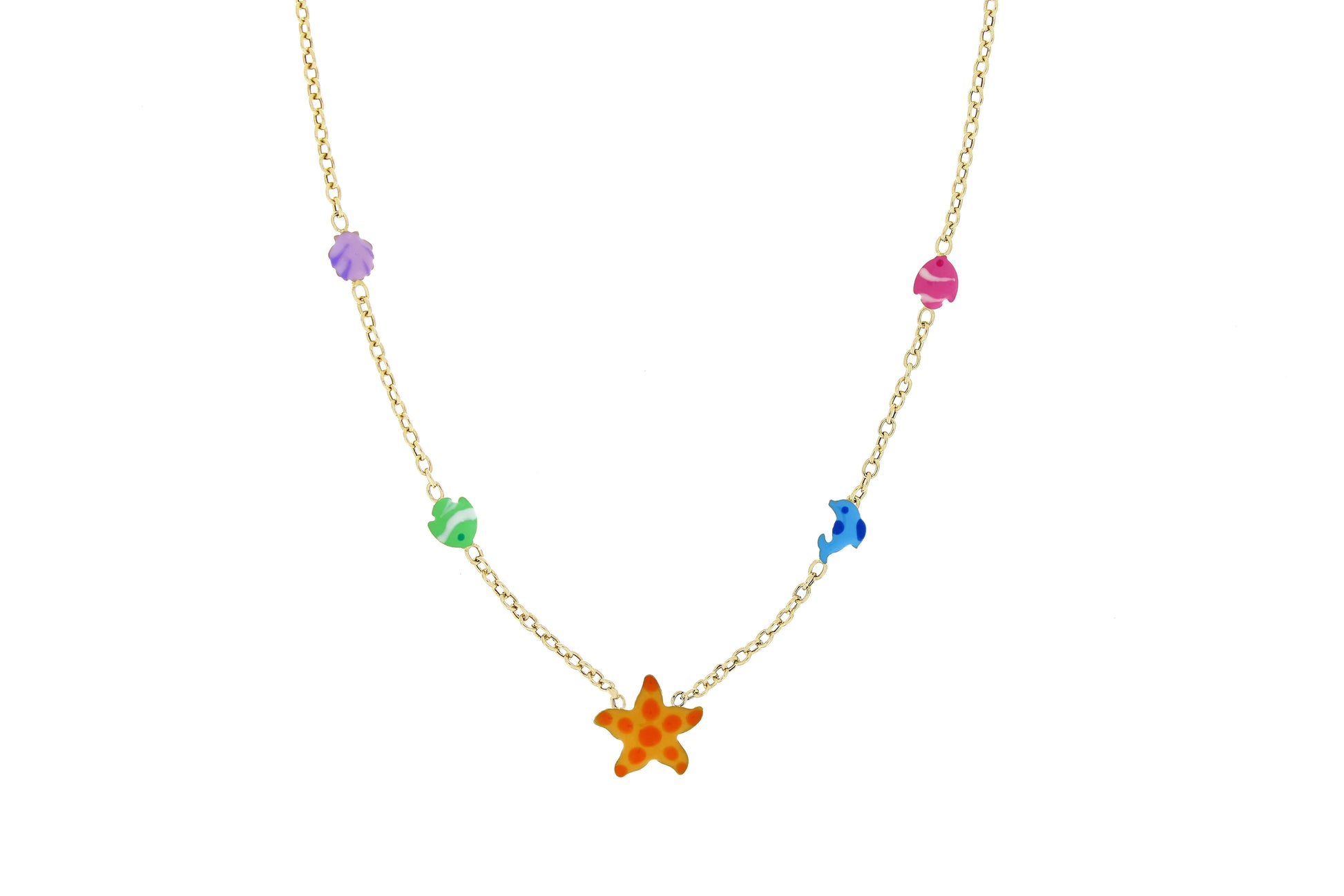 Lantisor ,,Iubesc marea" - Multicolor - Antonia Gold