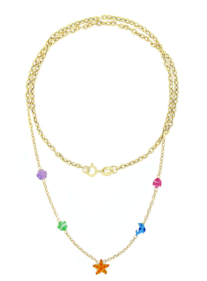 Lantisor ,,Iubesc marea" - Multicolor - Antonia Gold