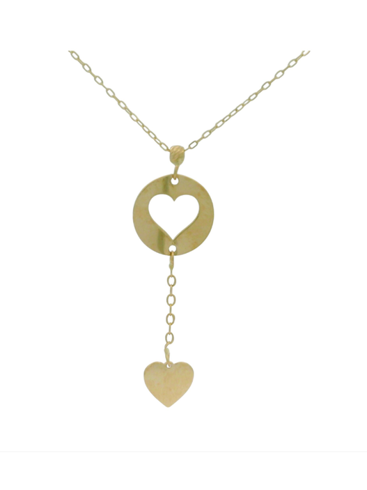 Lantisor "Banut + Inimioara Verticale" - Antonia Gold