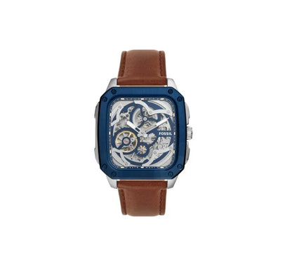 Ceas Fossil ME3202 Inscription Automatic Brown Leather - Antonia Gold