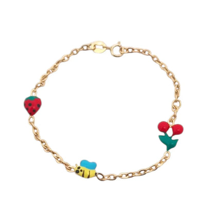 Bratara copii "Capsunica, melc si cirese" - Antonia Gold