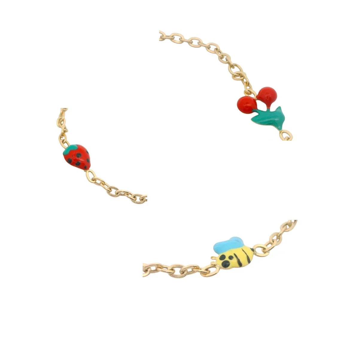 Bratara copii "Capsunica, melc si cirese" - Antonia Gold