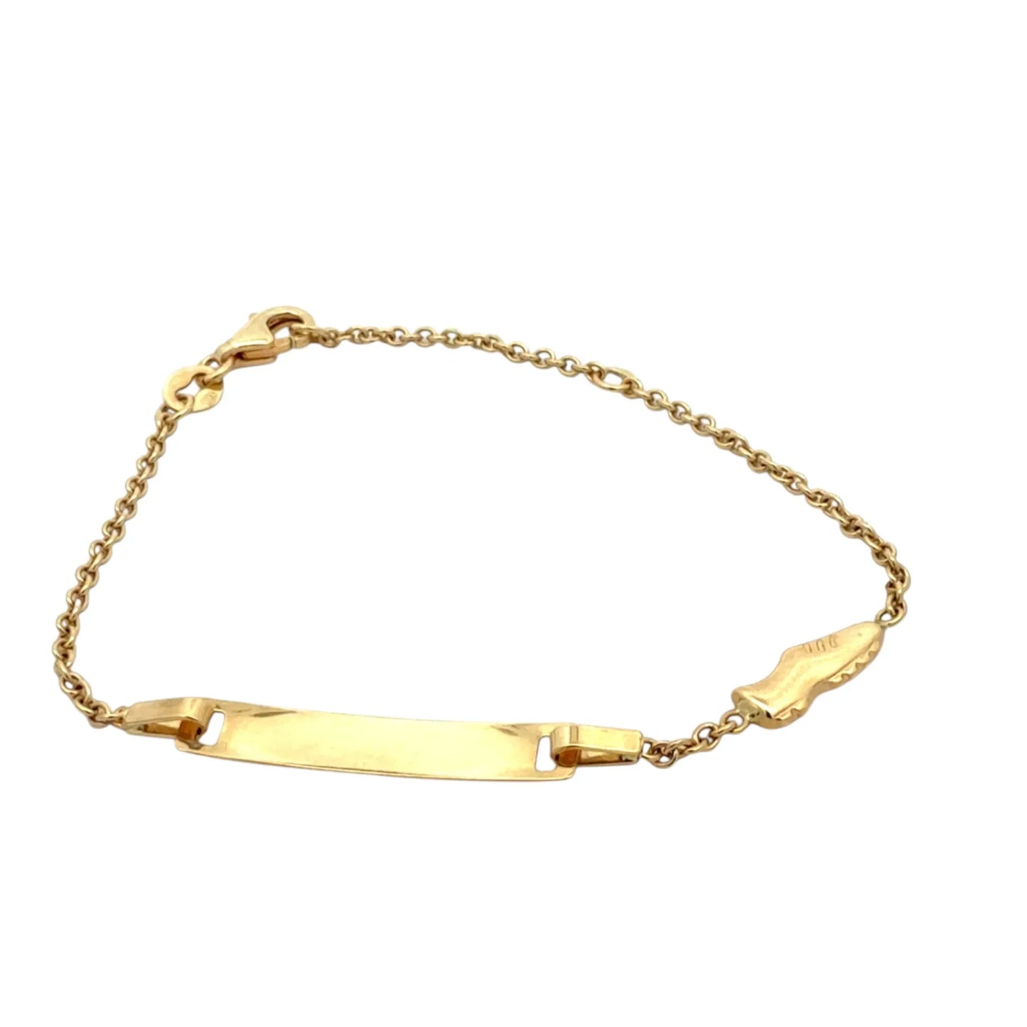 Bratara copii "Gheata de fotbal" cu placuta - Antonia Gold