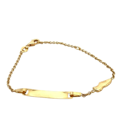 Bratara copii "Gheata de fotbal" cu placuta - Antonia Gold