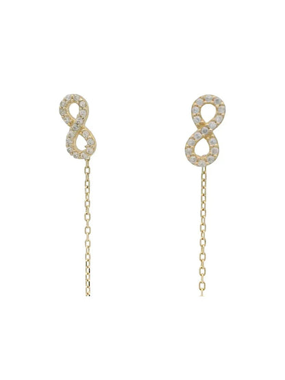 Cercei cu lantisor "Infinit Vertical" - Antonia Gold