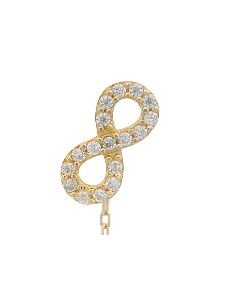 Cercei cu lantisor "Infinit Vertical" - Antonia Gold