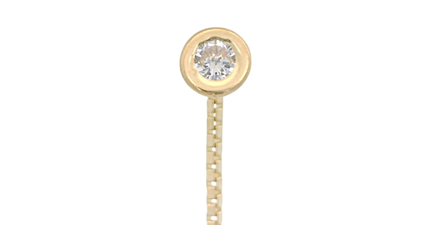 Cercei cu lantisor "Punct de lumina" - Antonia Gold