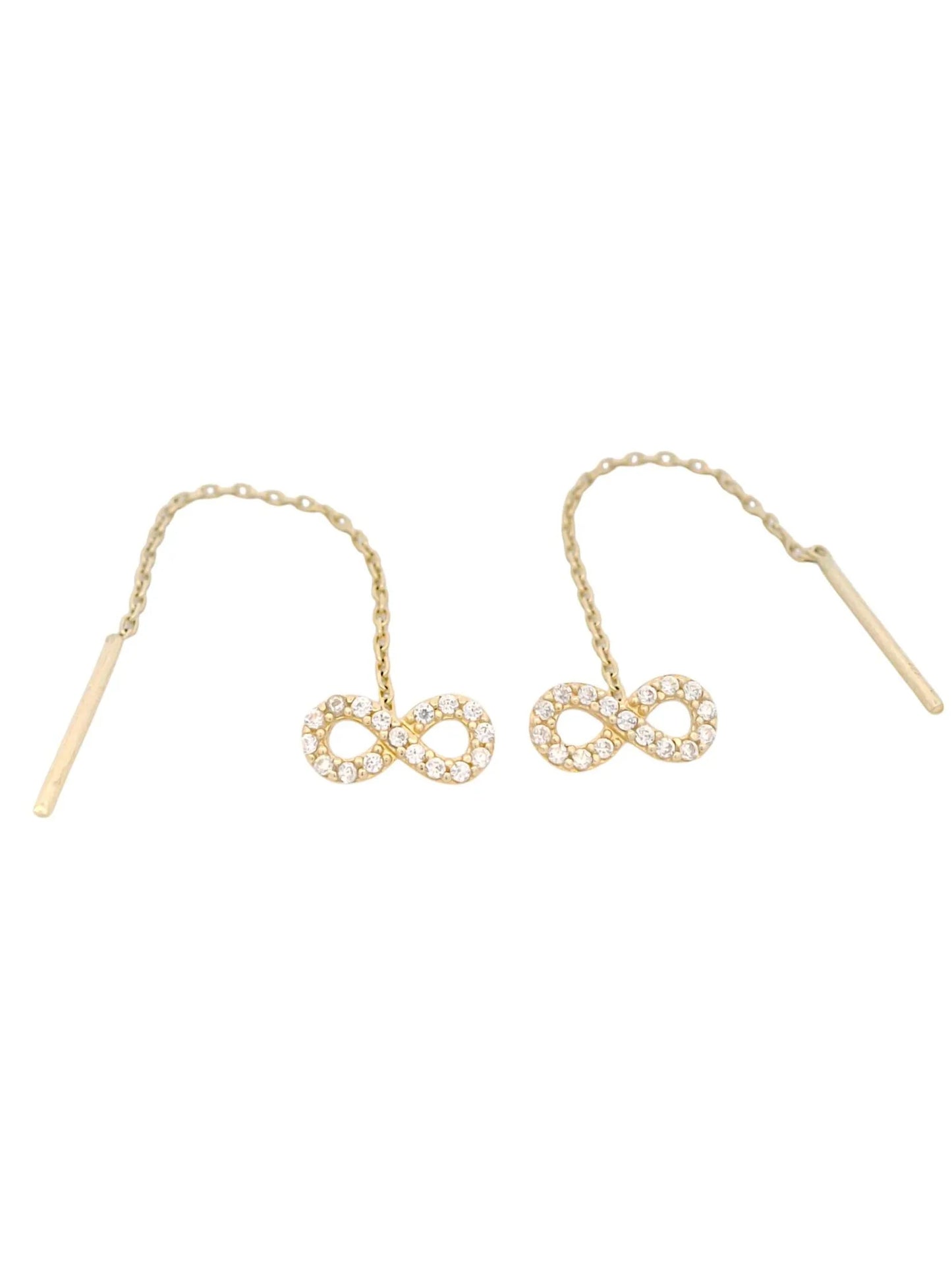 Cercei cu lantisor "Infinit Vertical" - Antonia Gold