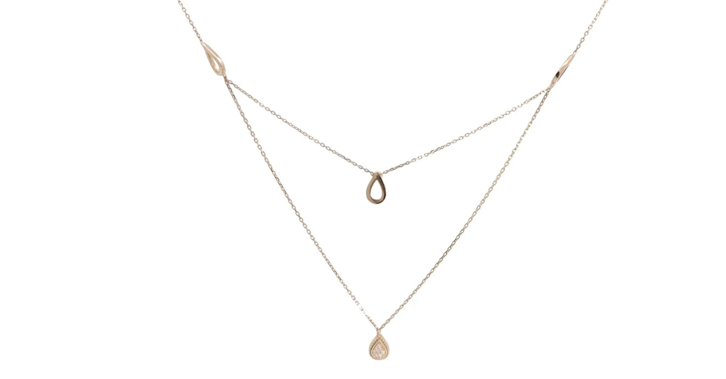 Lantisor Aur Galben "3 lacrimi" AG278 - Antonia Gold