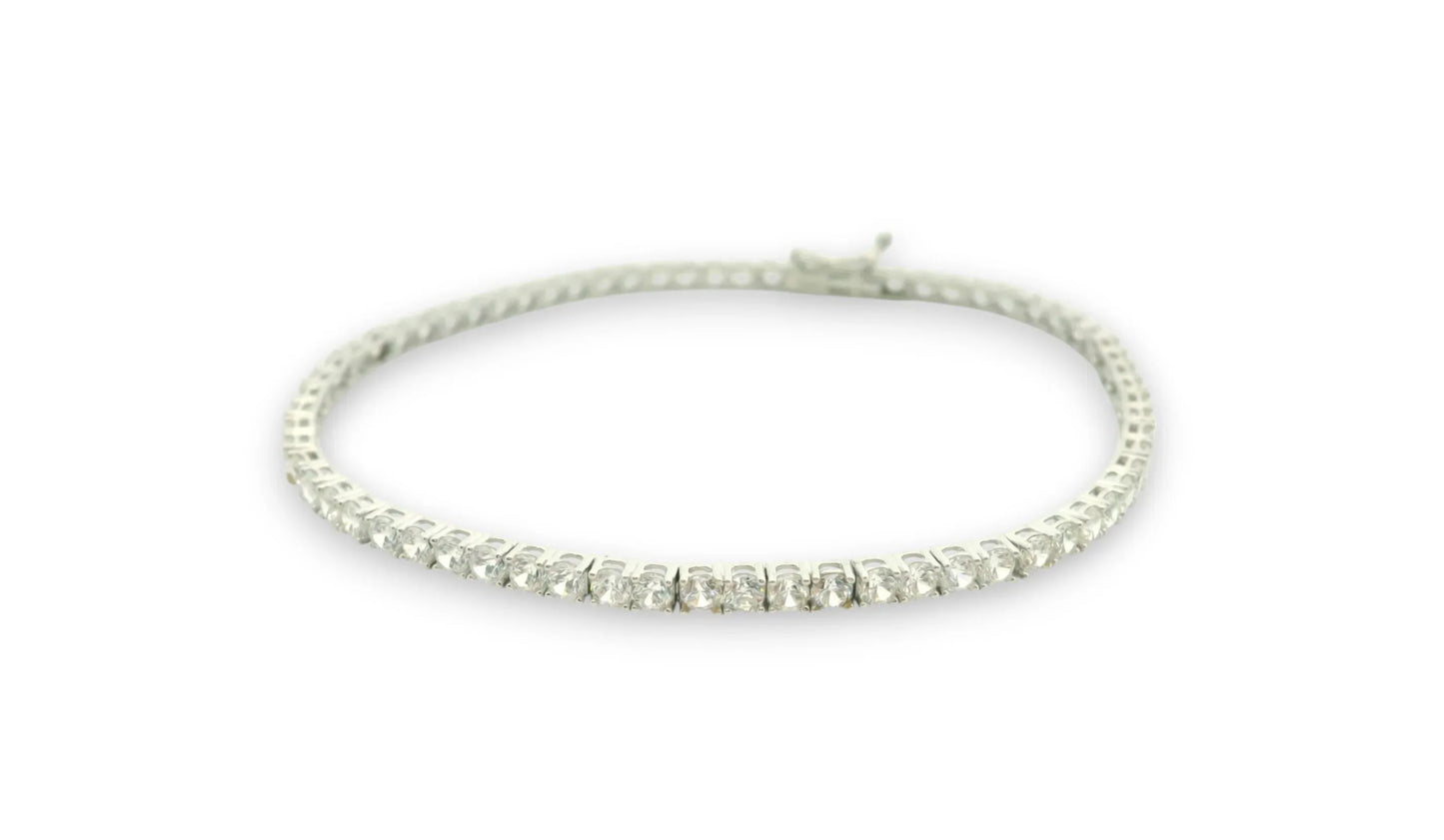 Bratara Tennis aur alb - P. Negre - Antonia Gold