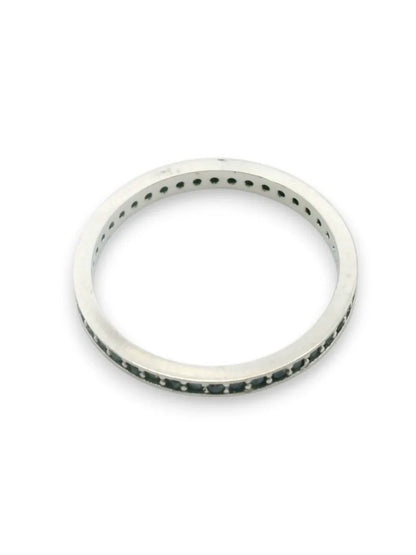 Inel Tenis din Aur Alb -P. Negre - Antonia Gold