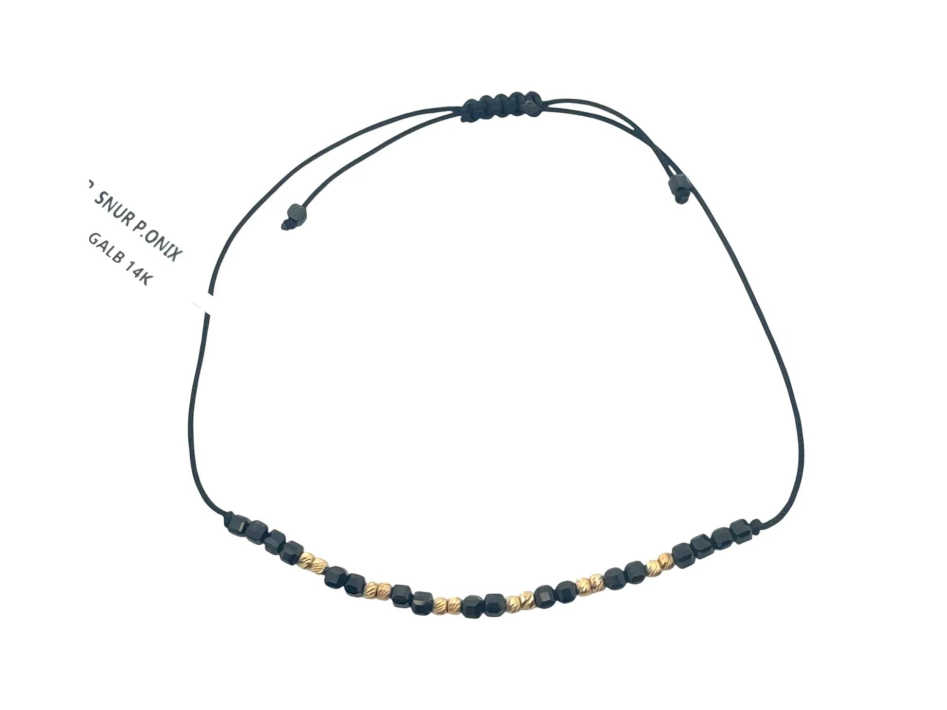 Bratara snur Pietre Onix AG026 - Antonia Gold