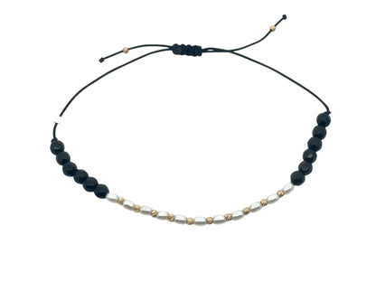 Bratara snur Perle de cultura si Pietre Onix AG036 - Antonia Gold