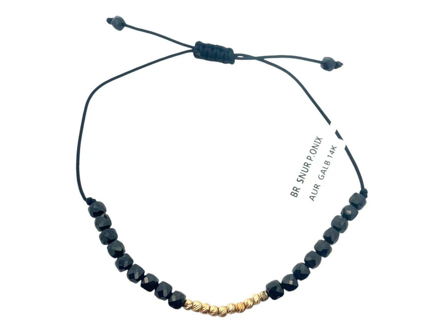 Bratara snur Pietre Onix AG033 - Antonia Gold