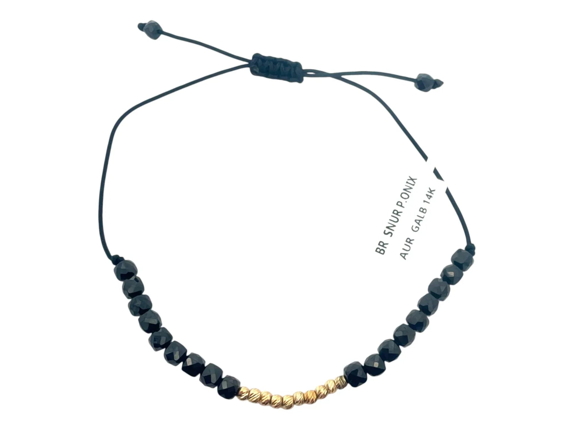 Bratara snur Pietre Onix AG033 - Antonia Gold