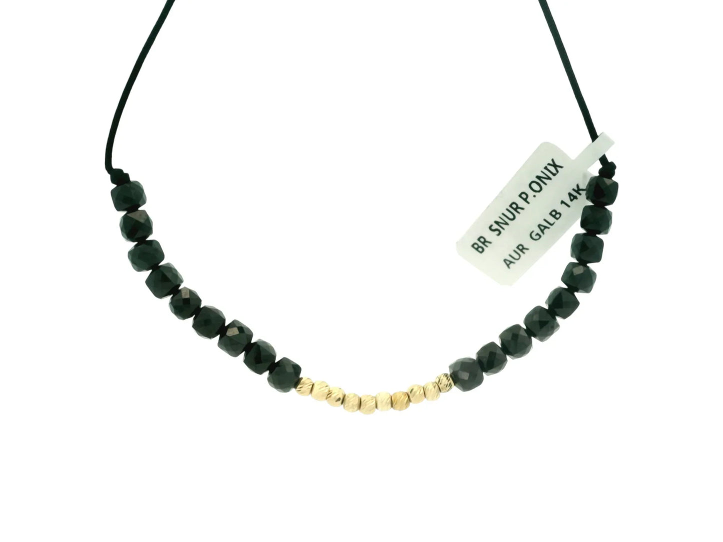 Bratara snur Pietre Onix AG033 - Antonia Gold