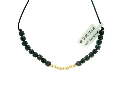 Bratara snur Pietre Onix AG033 - Antonia Gold