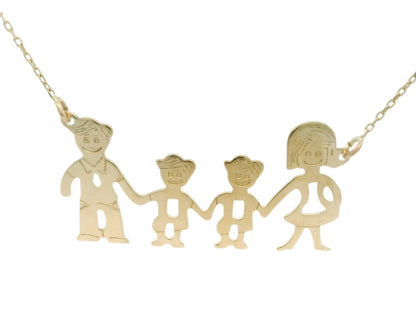 Lantisor Familia - Tata, Mama si 2 Baieti AG223 - Antonia Gold