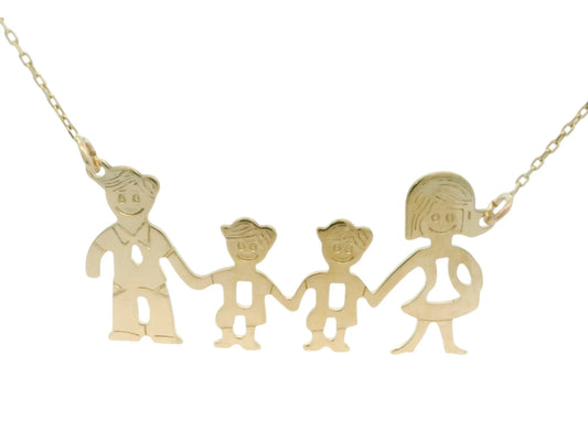 Lantisor Familia - Tata, Mama si 2 Baieti AG223 - Antonia Gold