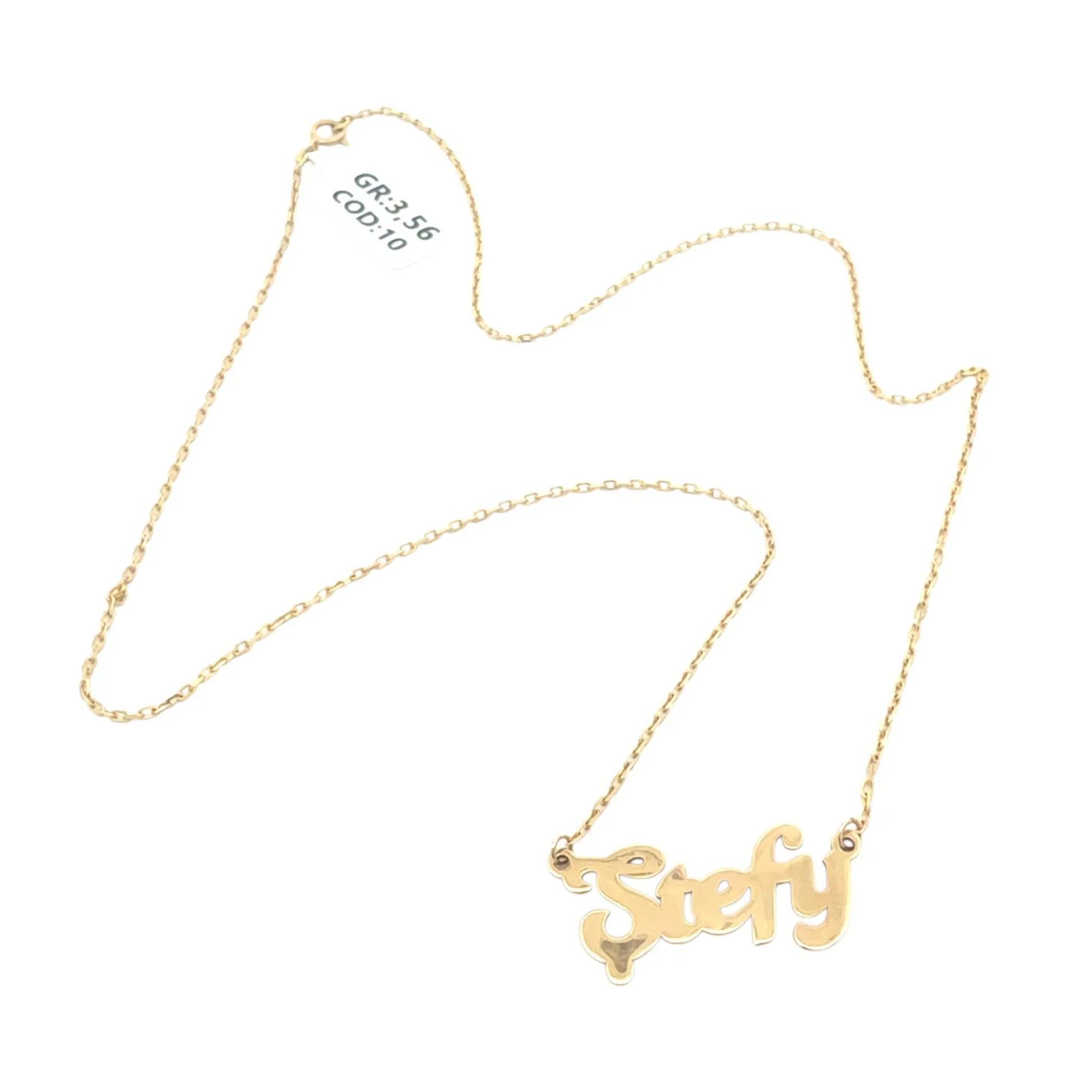 Nume din Aur "STEFY" cu lantisor - Antonia Gold