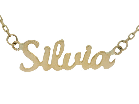 Nume din Aur "SILVIA" cu lantisor