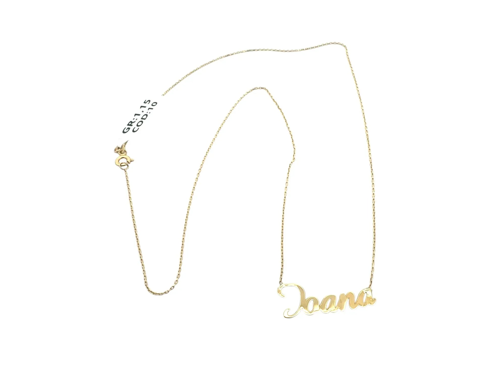 Nume din Aur "IOANA" cu lantisor - Antonia Gold