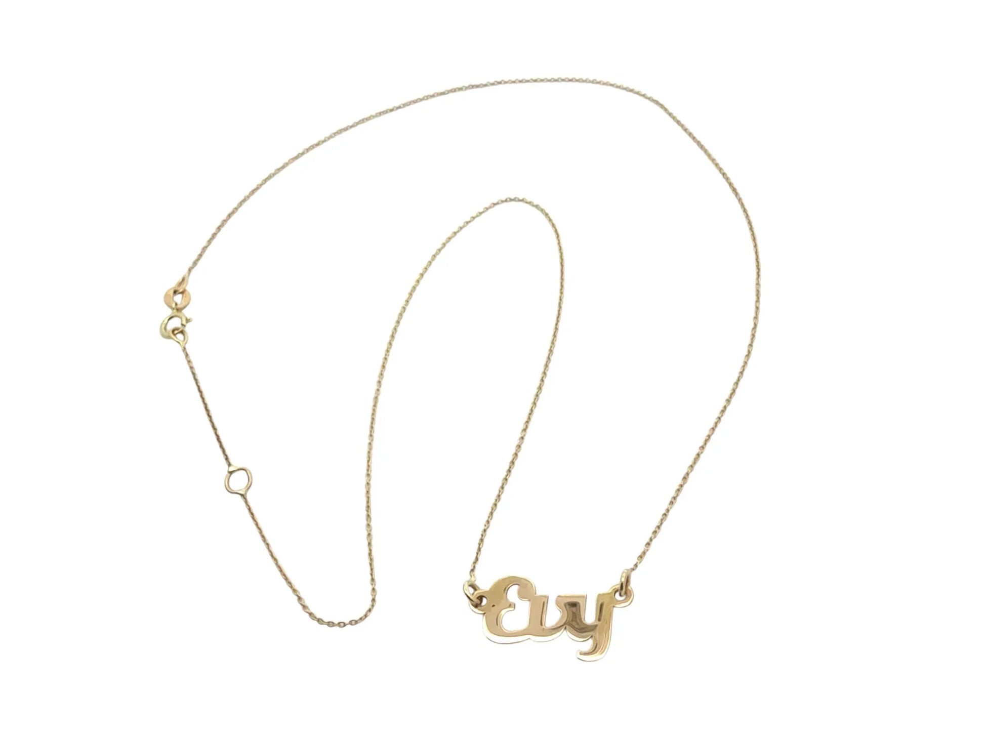 Nume din Aur "EVY" cu lantisor - Antonia Gold