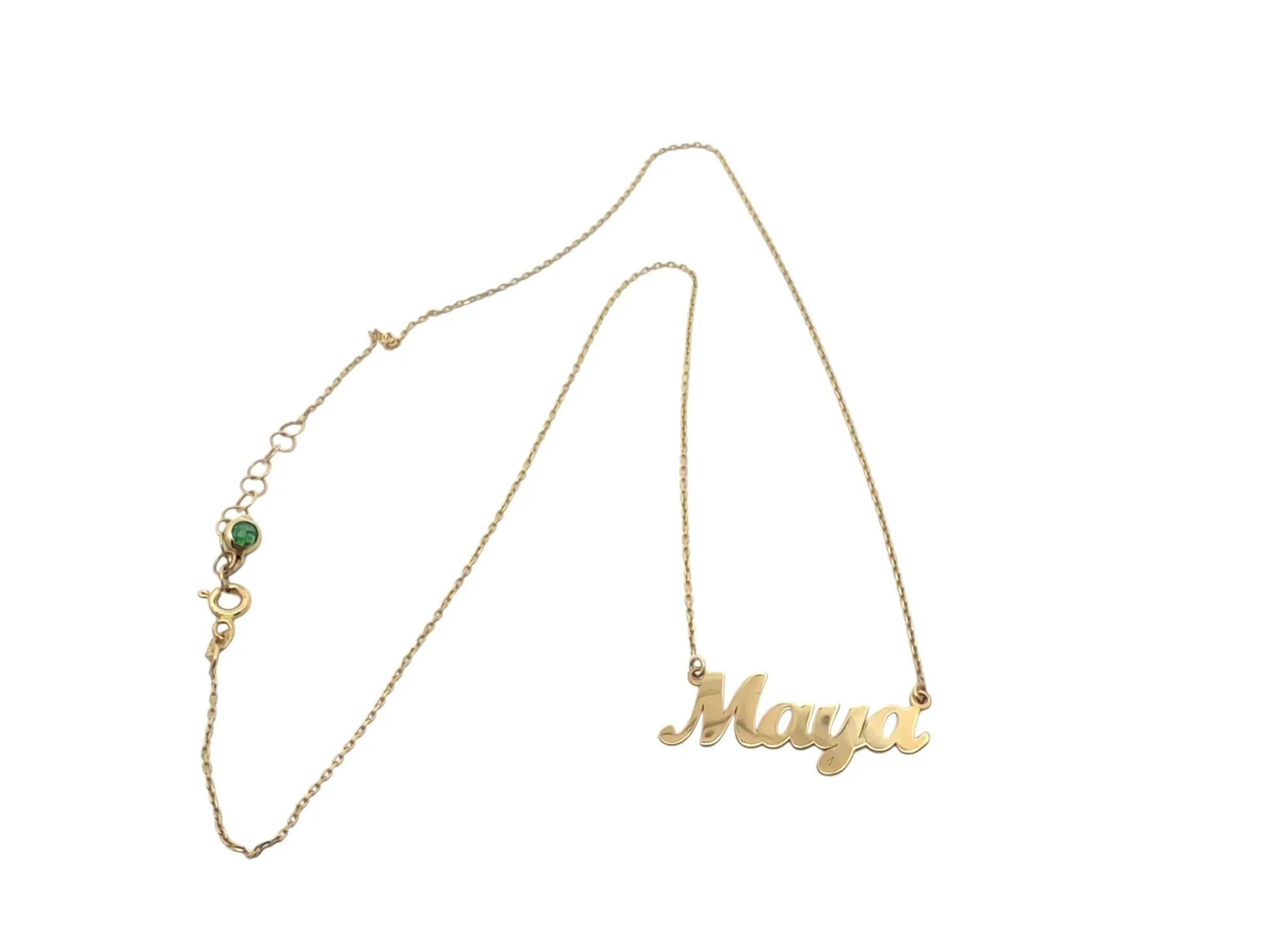 Nume din Aur "MAYA" cu lantisor - Antonia Gold