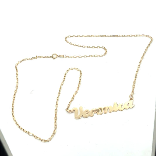 Nume din Aur "VERONICA" cu lantisor - Antonia Gold