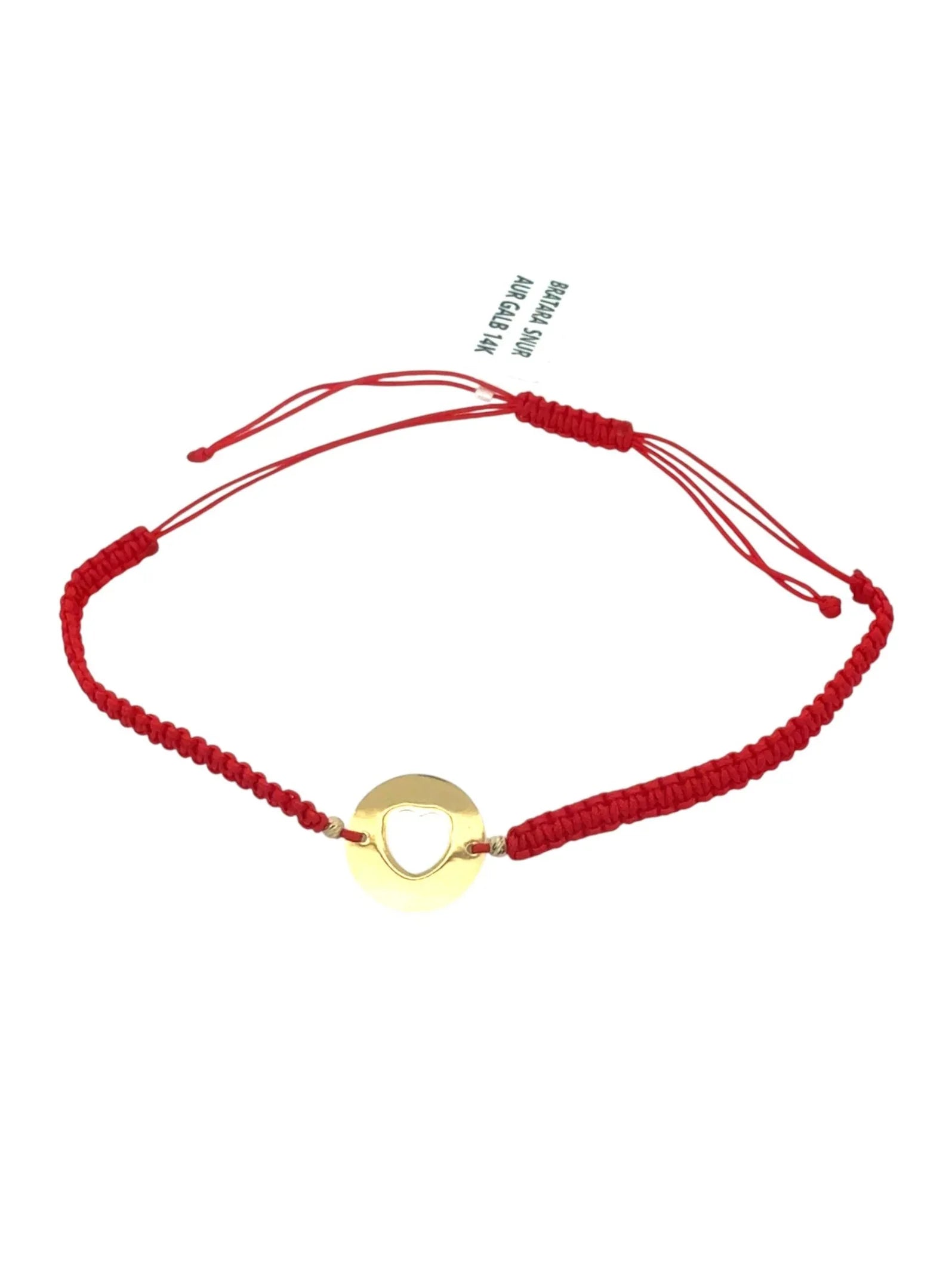 Bratara Snur "Banut cu Inimi si 2 bilute" - Antonia Gold