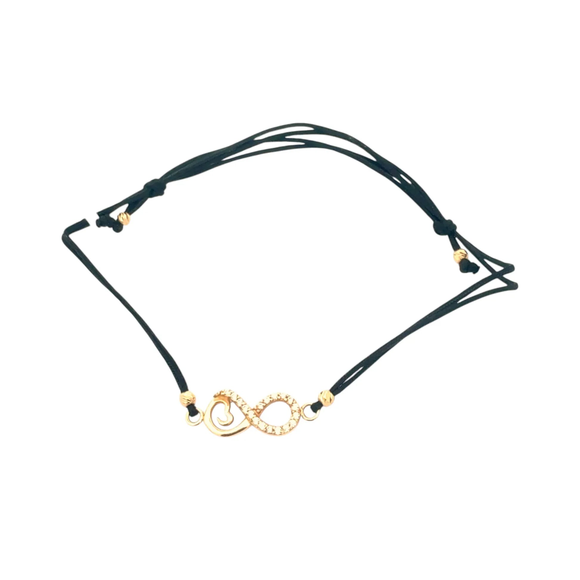 Bratara Snur "Infinit, Inimioara si 4 bilute" - Antonia Gold