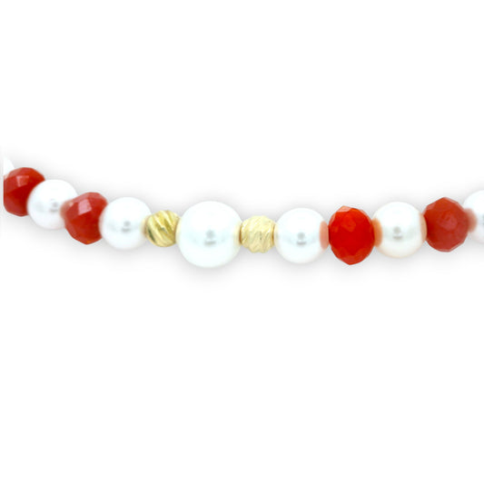 Bratara aur snur - Perle cu P.Quart AG010