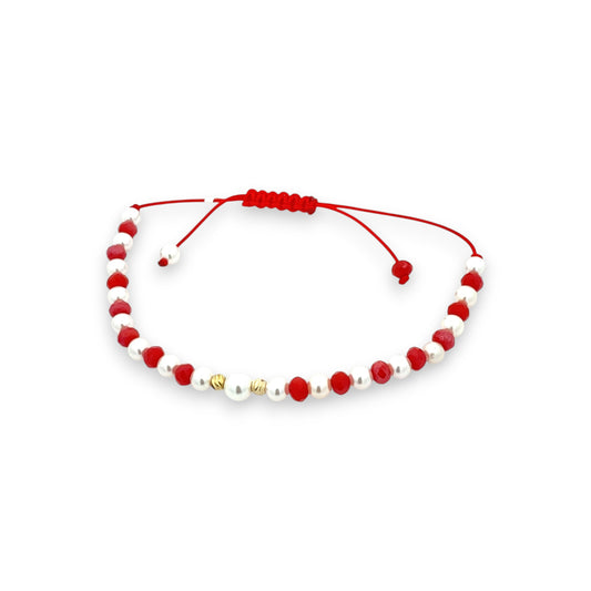 Bratara aur snur - Perle cu P.Quart AG010