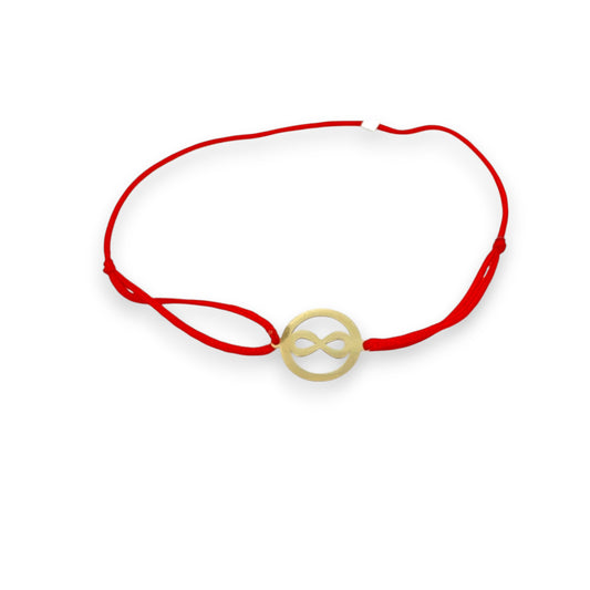 Bratara snur rosu "Pandant rotund cu Inima" AG0INF