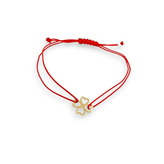 Bratara snur rosu "Pandant cu Trifoi" AG0TRF3