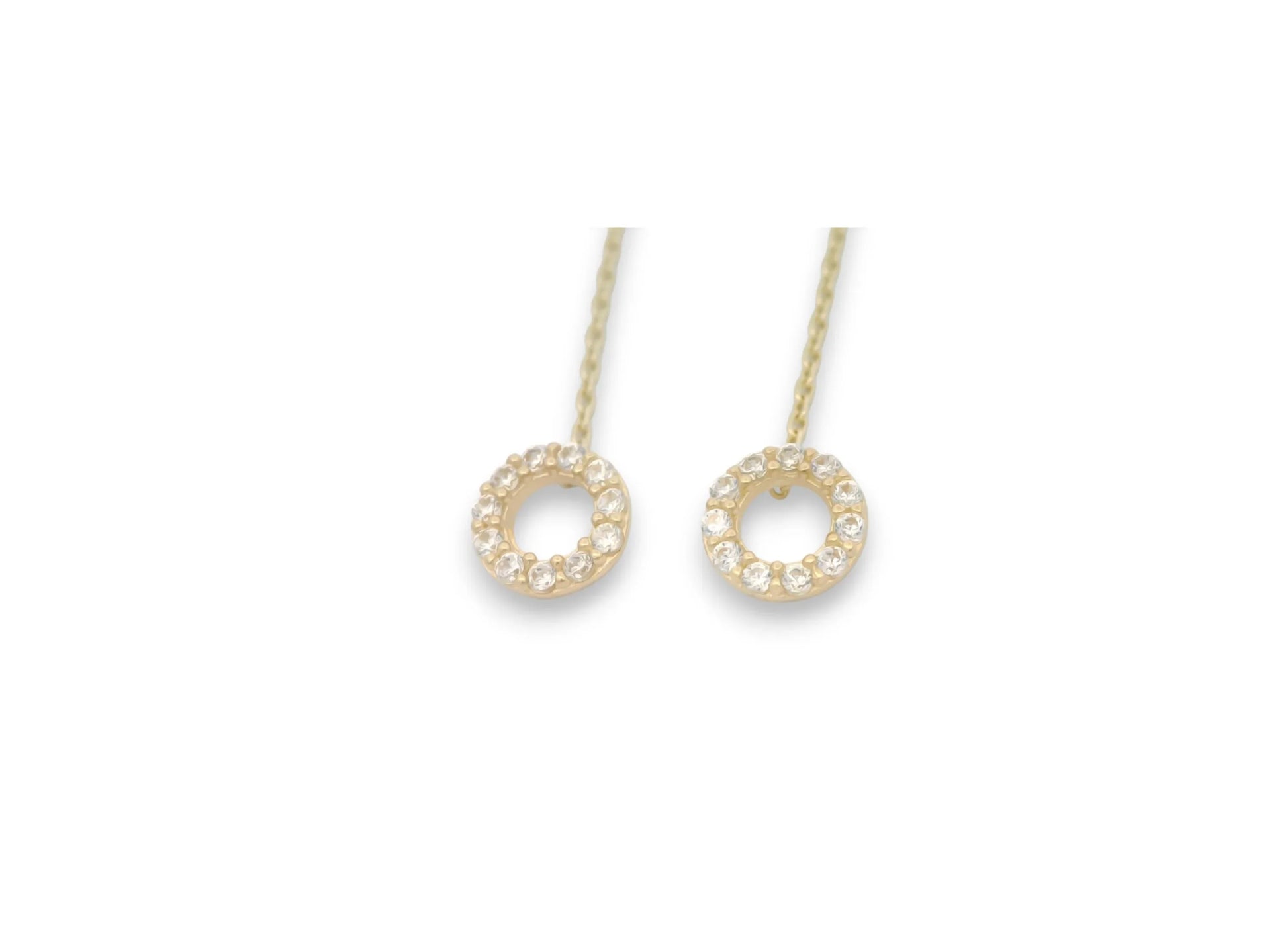 Cercei cu lantisor "Cerculet cu pietre" - Antonia Gold