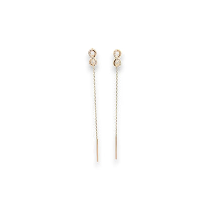Cercei cu lantisor "Infinit 1/2 Pietre" AG129 - Antonia Gold