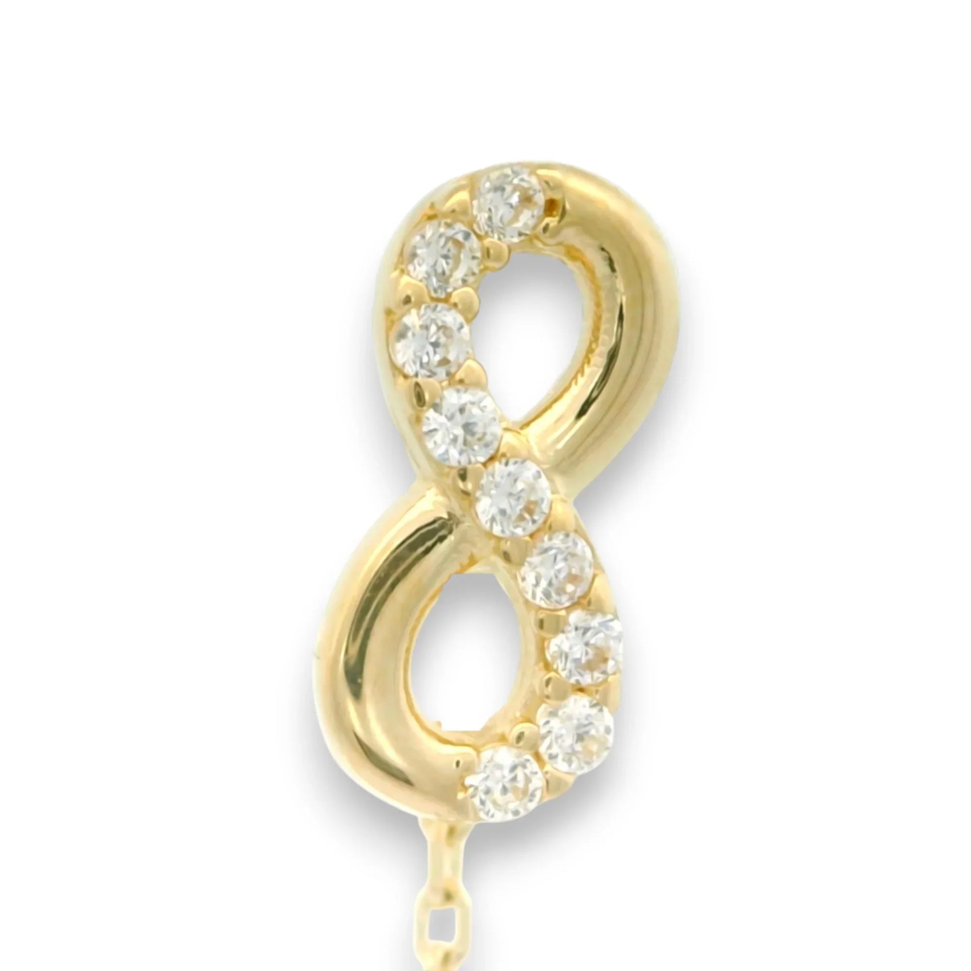 Cercei cu lantisor "Infinit 1/2 Pietre" AG129 - Antonia Gold