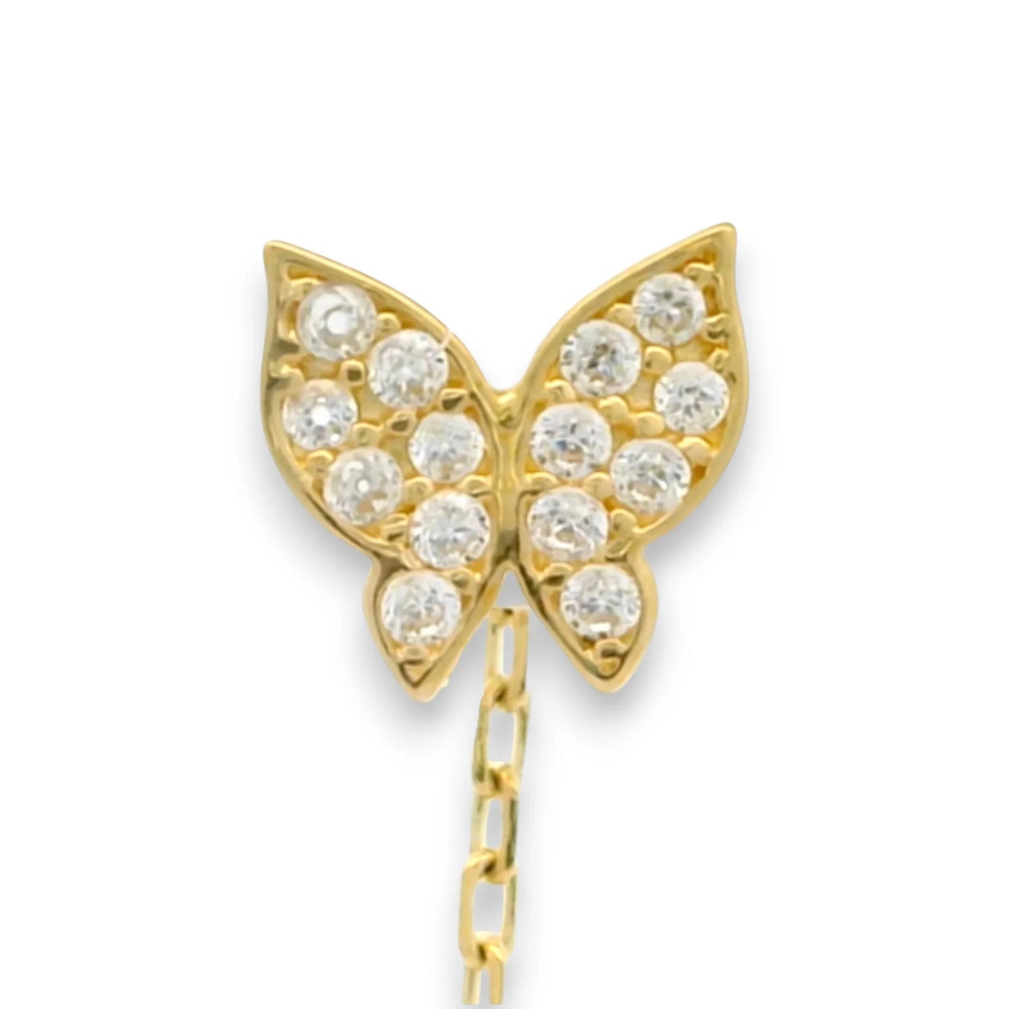 Cercei lantisor "Fluture cu pietre zirconia" AG141Z - Antonia Gold