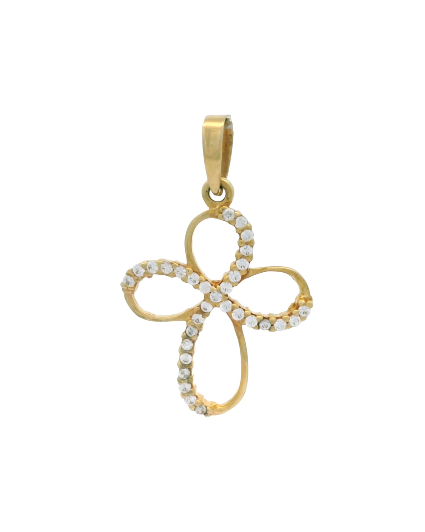 Pandantiv Cruciulita Aur 14K cu pietre AG111