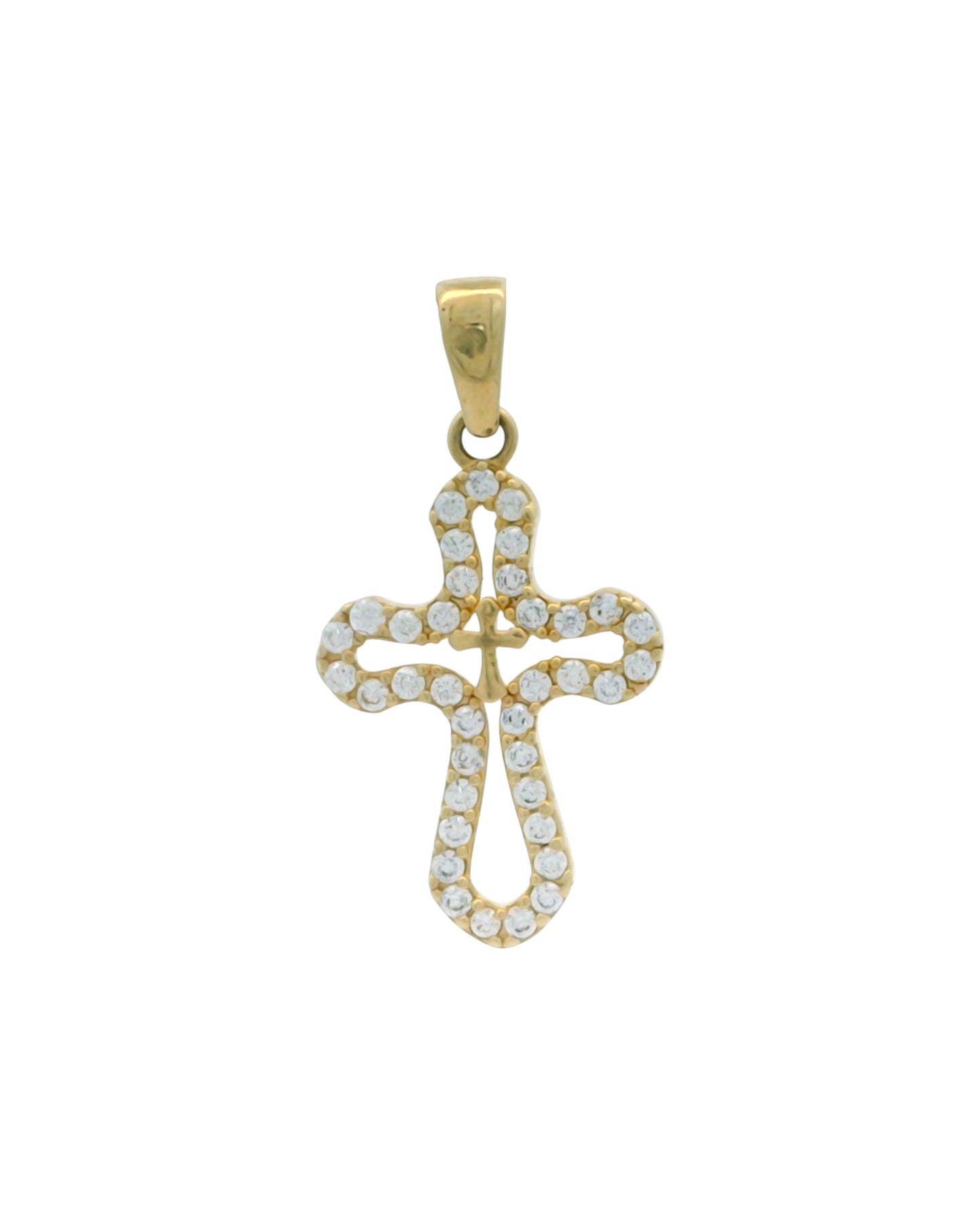Pandantiv Cruciulita Aur 14K cu pietre