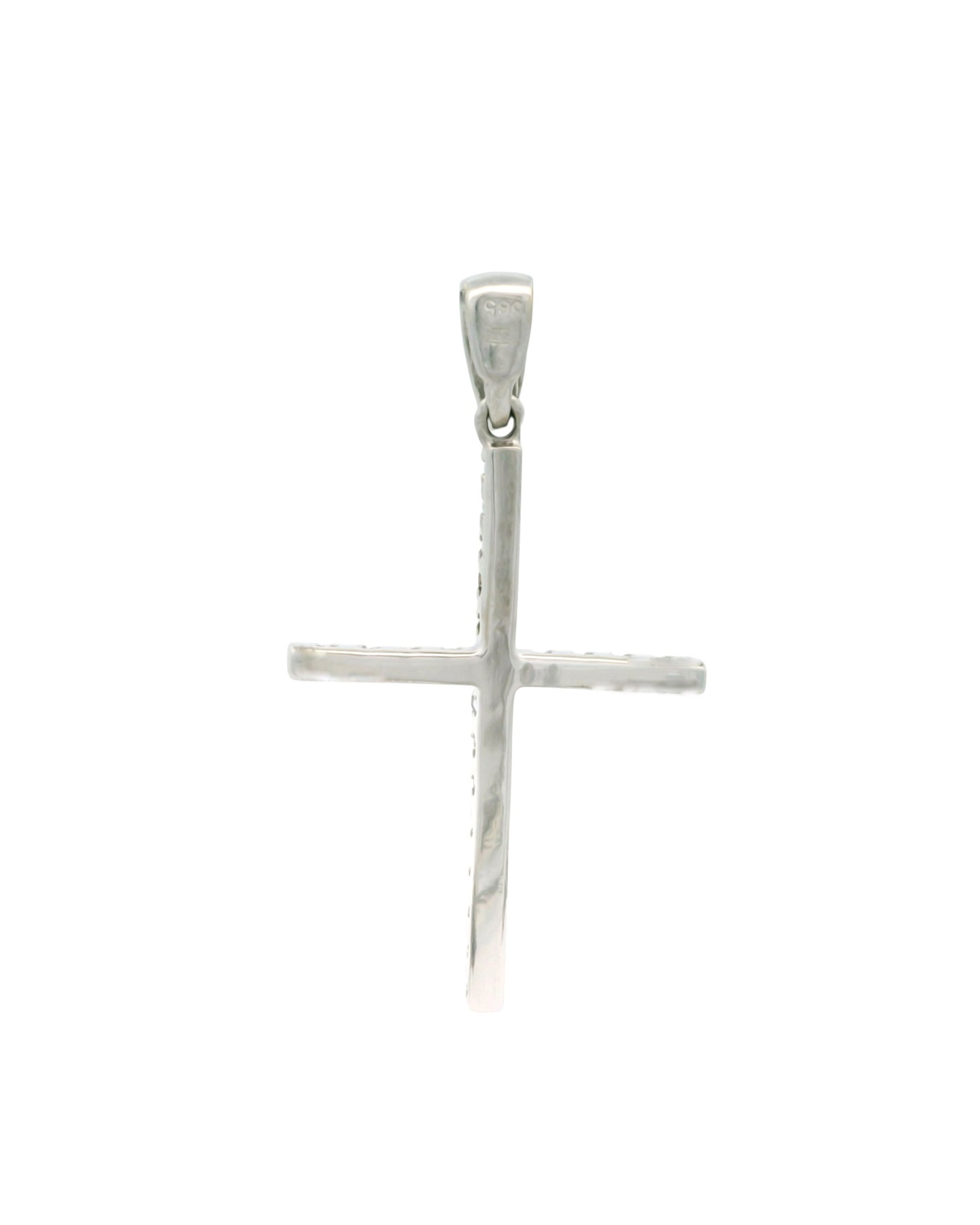 Pandantiv Cruciulita Aur alb 14K cu pietre AG239AA