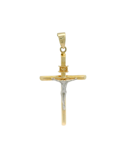 Pandantiv Cruciulita Aur 14K si Iisus AG115