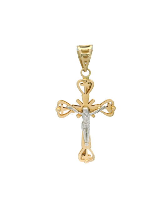 Pandantiv Cruciulita Aur 14K si Iisus AG095
