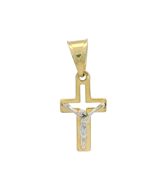 Pandantiv Cruciulita Aur 14K si Iisus AG053