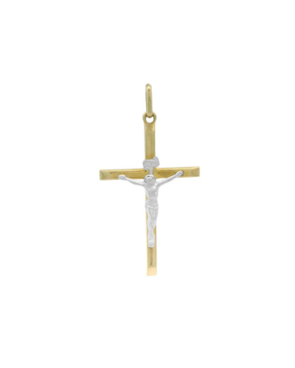 Pandantiv Cruciulita Aur 14K si Iisus AG111