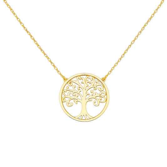 Lantisor din aur cu pandantiv Pomul Vieții